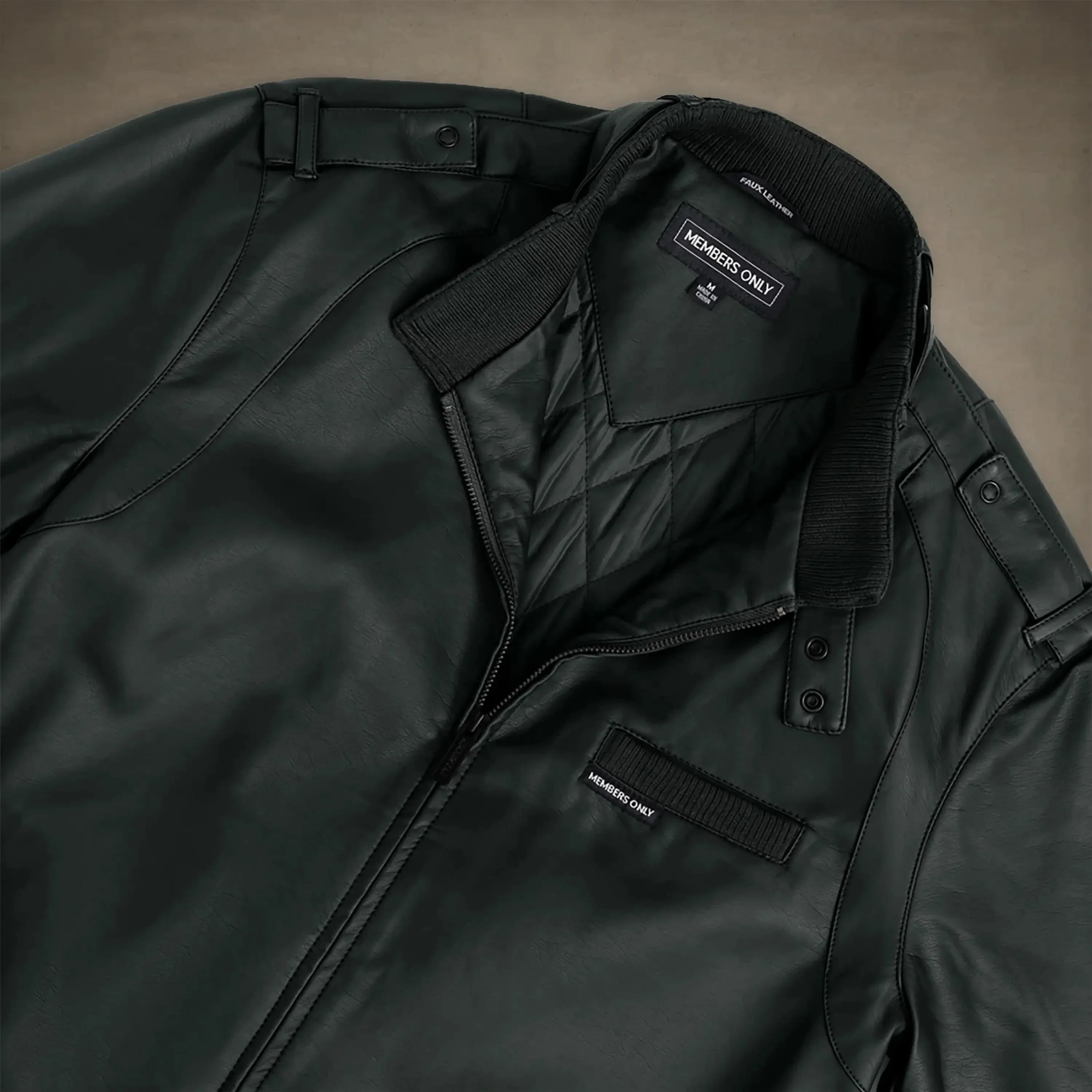 Men's Faux Leather Iconic Racer Jacket - Image 17