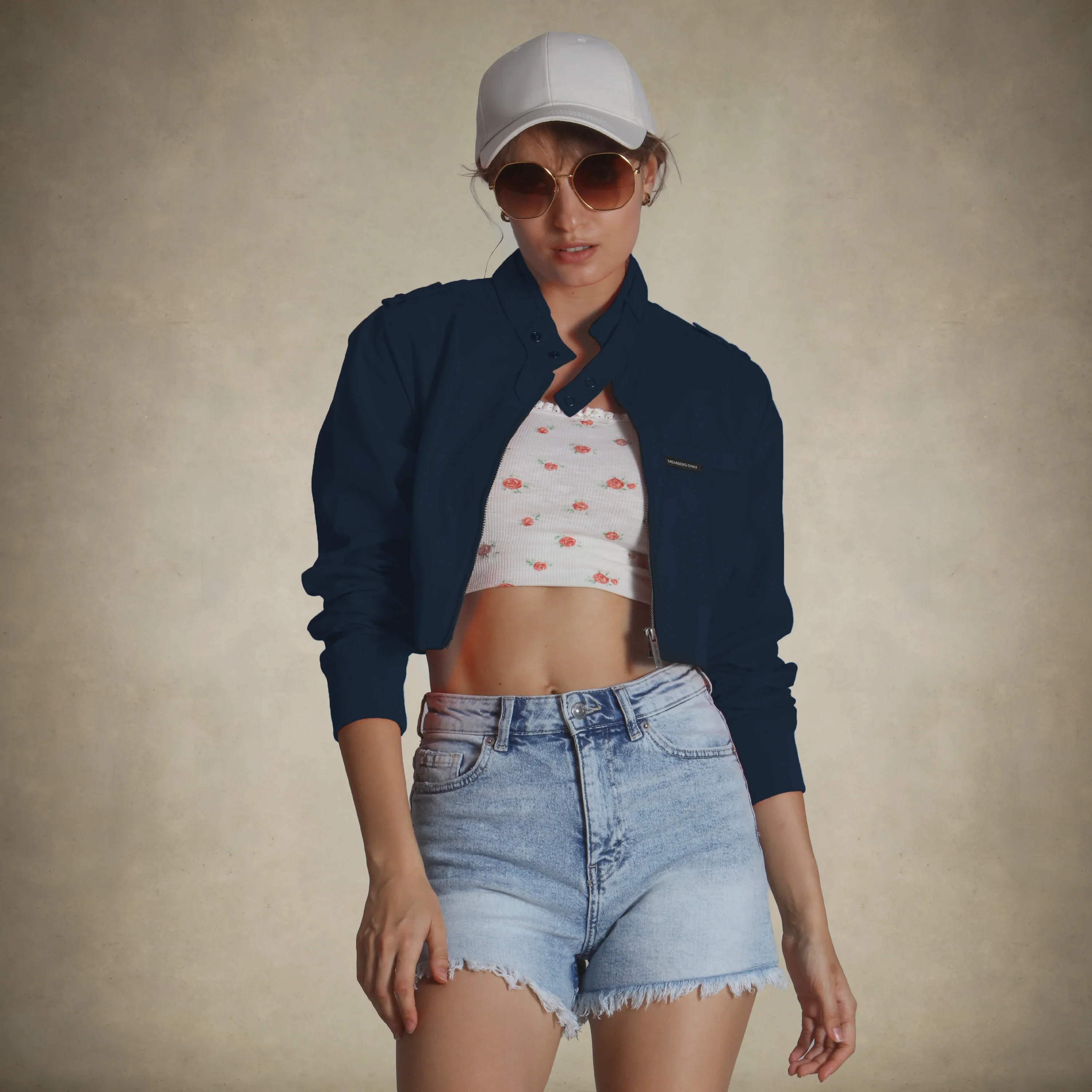 Women's Mini Cropped Racer Jacket - Image 57